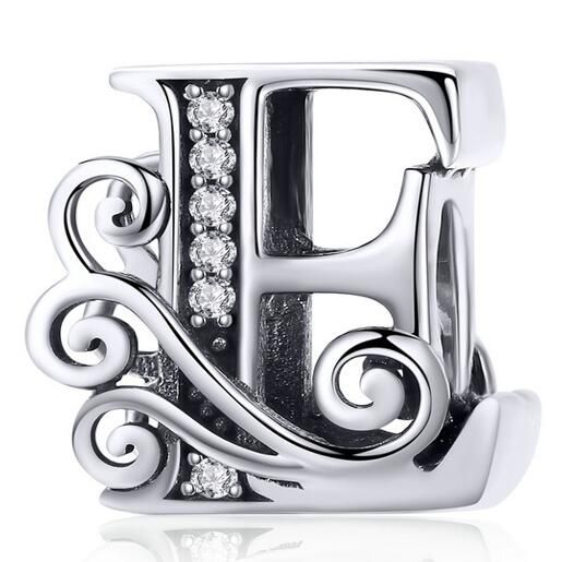 925 Sterling Silver Letters Charm 