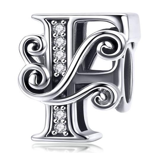 925 Sterling Silver Letters Charm 