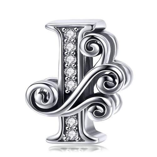 925 Sterling Silver Letters Charm 
