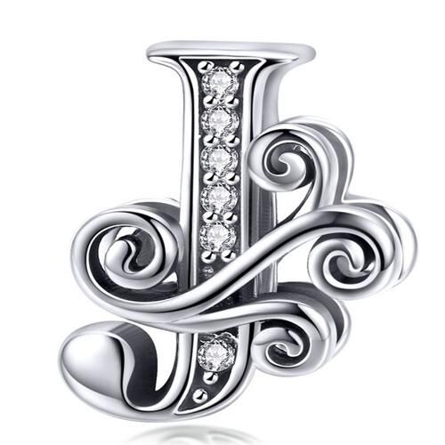 925 Sterling Silver Letters Charm 