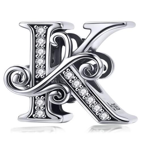 925 Sterling Silver Letters Charm 