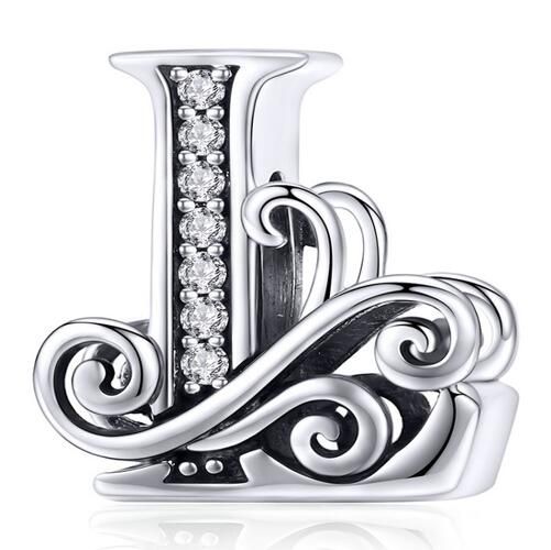 925 Sterling Silver Letters Charm 