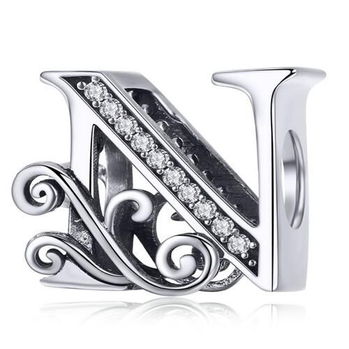 925 Sterling Silver Letters Charm 