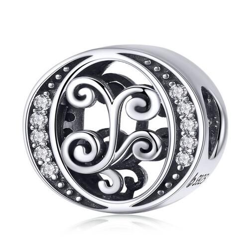 925 Sterling Silver Letters Charm 