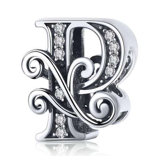 925 Sterling Silver Letters Charm 