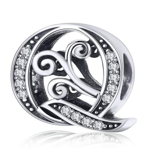 925 Sterling Silver Letters Charm 