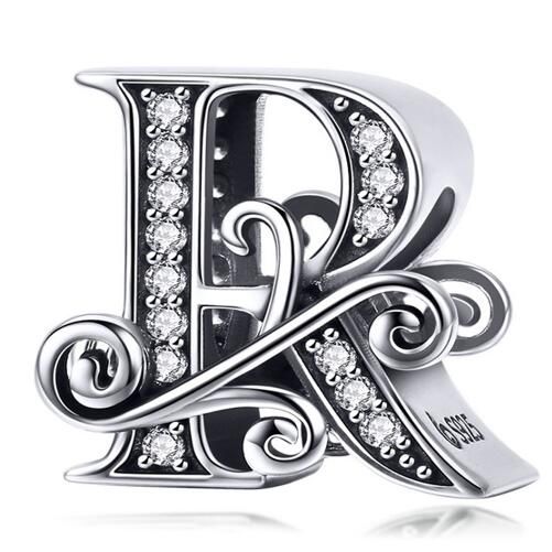 925 Sterling Silver Letters Charm 