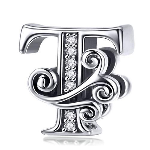 925 Sterling Silver Letters Charm 
