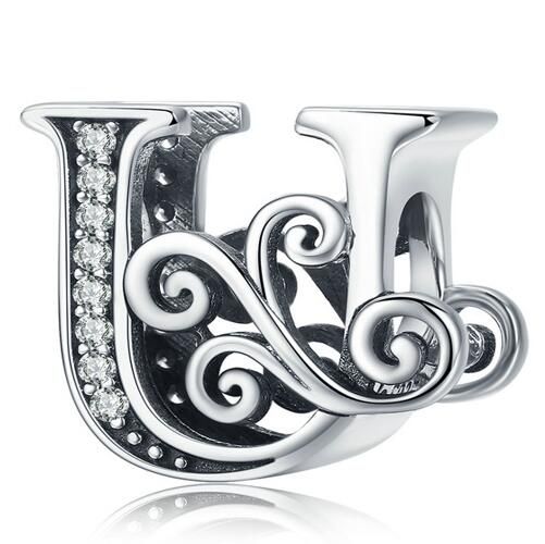 925 Sterling Silver Letters Charm 