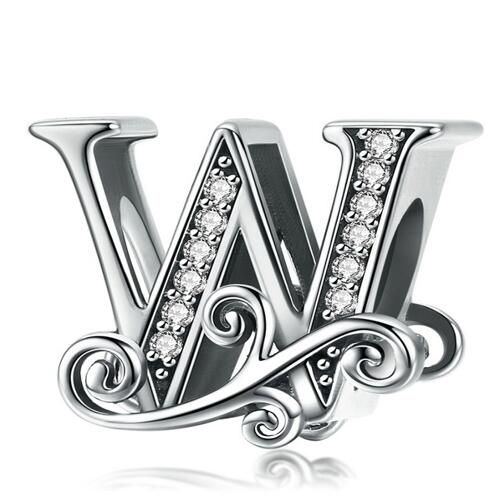 925 Sterling Silver Letters Charm 