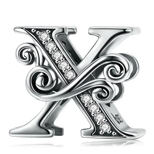 925 Sterling Silver Letters Charm 