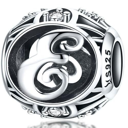 925 Sterling Silver Letters Charm 