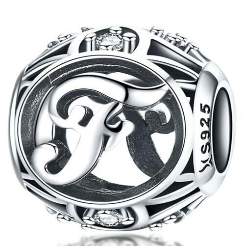 925 Sterling Silver Letters Charm 