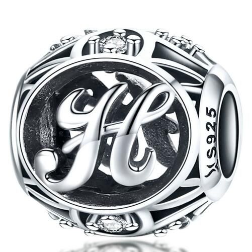 925 Sterling Silver Letters Charm 