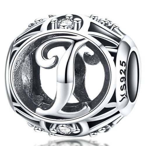 925 Sterling Silver Letters Charm 