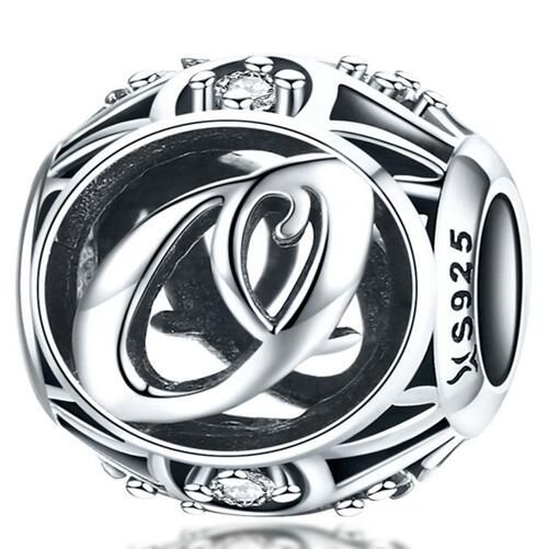 925 Sterling Silver Letters Charm 