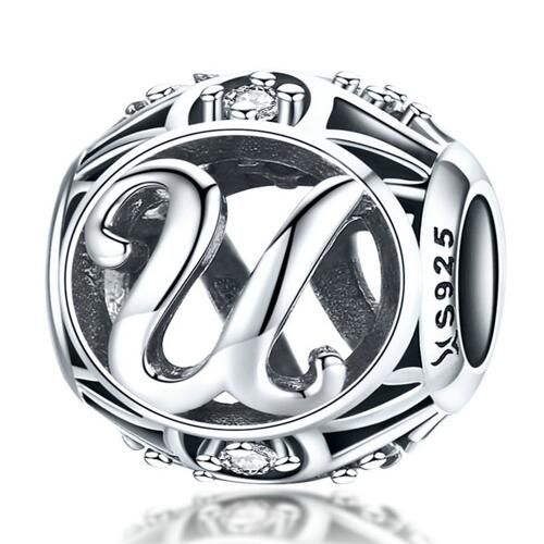 925 Sterling Silver Letters Charm 