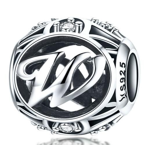 925 Sterling Silver Letters Charm 