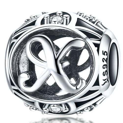 925 Sterling Silver Letters Charm 