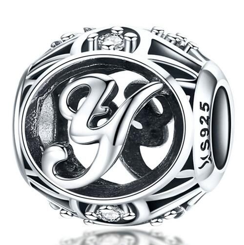 925 Sterling Silver Letters Charm 