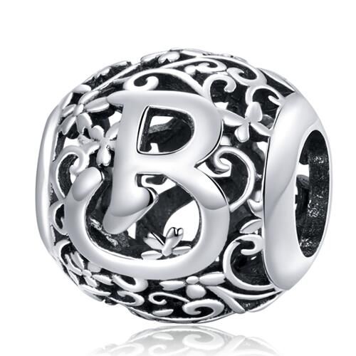 925 Sterling Silver Letters Charm 