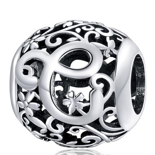 925 Sterling Silver Letters Charm 
