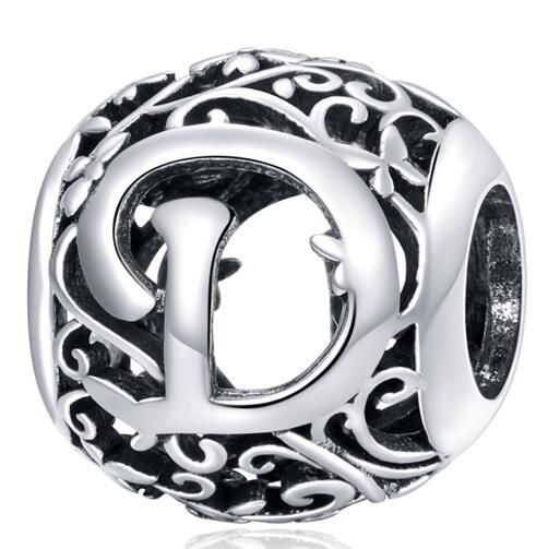925 Sterling Silver Letters Charm 