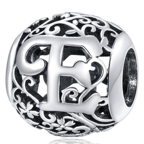 925 Sterling Silver Letters Charm 
