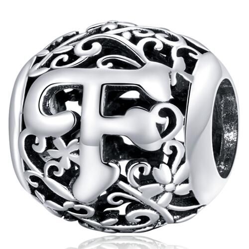 925 Sterling Silver Letters Charm 