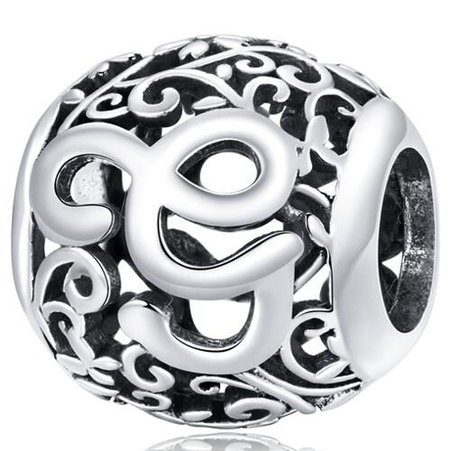 925 Sterling Silver Letters Charm 