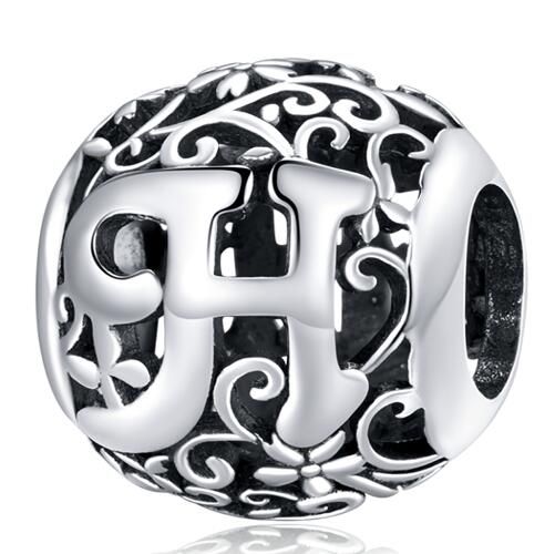 925 Sterling Silver Letters Charm 