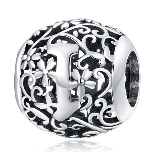 925 Sterling Silver Letters Charm 