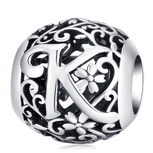 925 Sterling Silver Letters Charm 