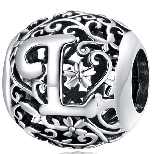 925 Sterling Silver Letters Charm 