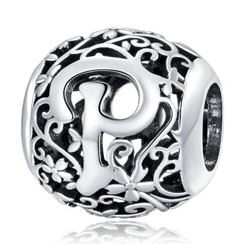 925 Sterling Silver Letters Charm 