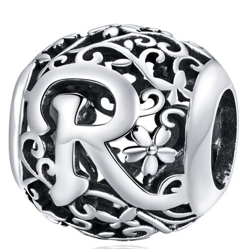 925 Sterling Silver Letters Charm 