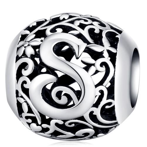 925 Sterling Silver Letters Charm 