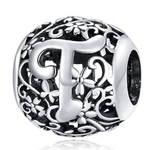 925 Sterling Silver Letters Charm 