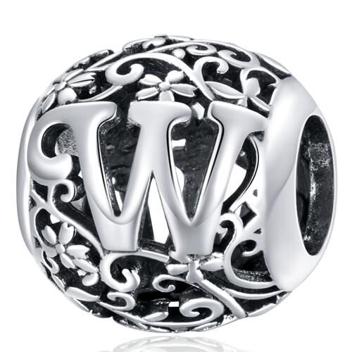 925 Sterling Silver Letters Charm 