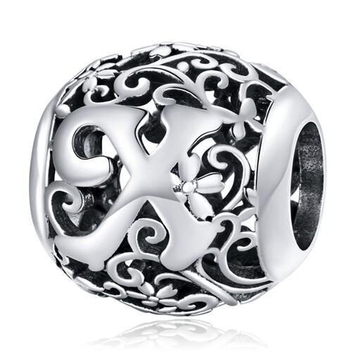 925 Sterling Silver Letters Charm 