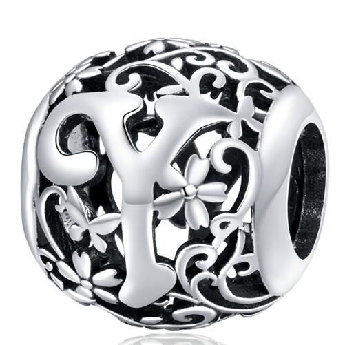 925 Sterling Silver Letters Charm 