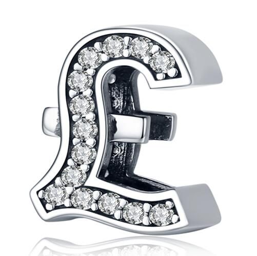 925 Sterling Silver Letters Charm 