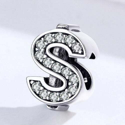 925 Sterling Silver Letters Charm 