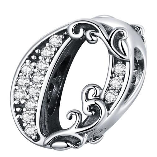 925 Sterling Silver Letters Charm 