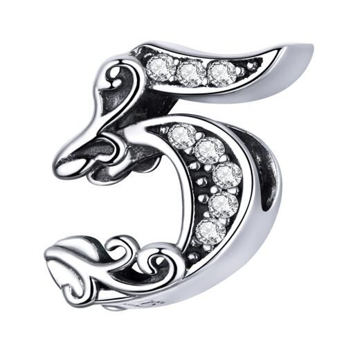 925 Sterling Silver Letters Charm 
