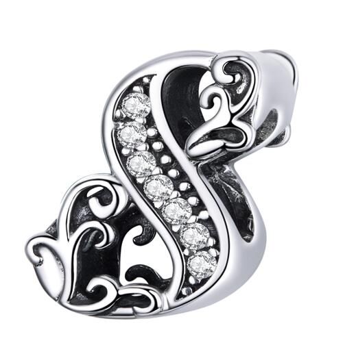 925 Sterling Silver Letters Charm 