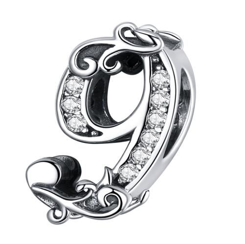925 Sterling Silver Letters Charm 